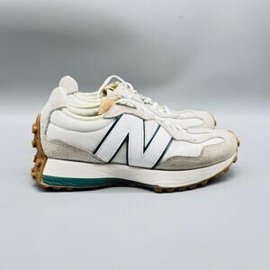New Balance Shoes Womens 7.5 White Gray Suede 327 Retro Running Athletic Sneaker
